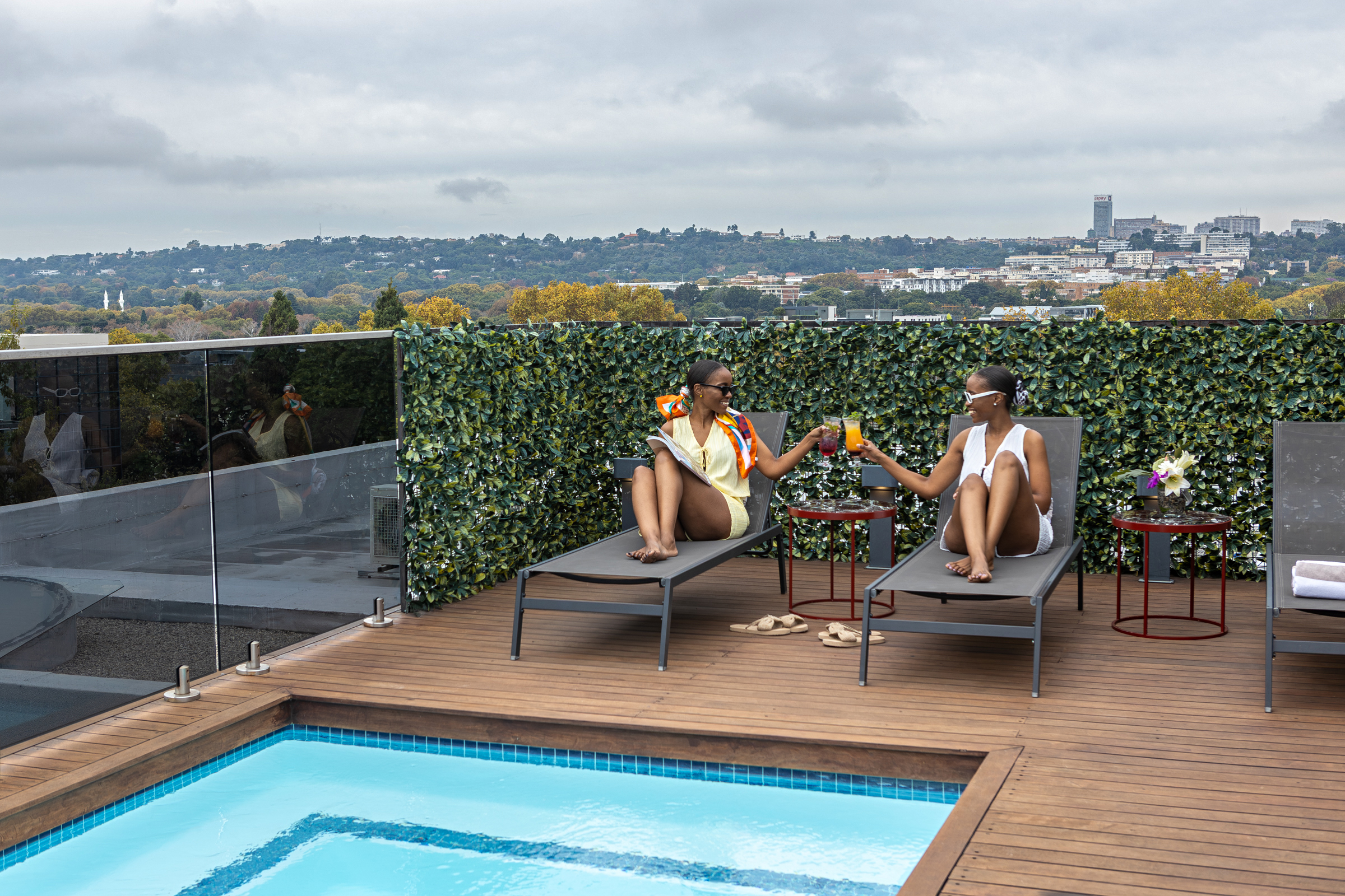 Home Suite Hotels Rosebank rooftop pool